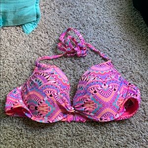 Push up halter bikini top